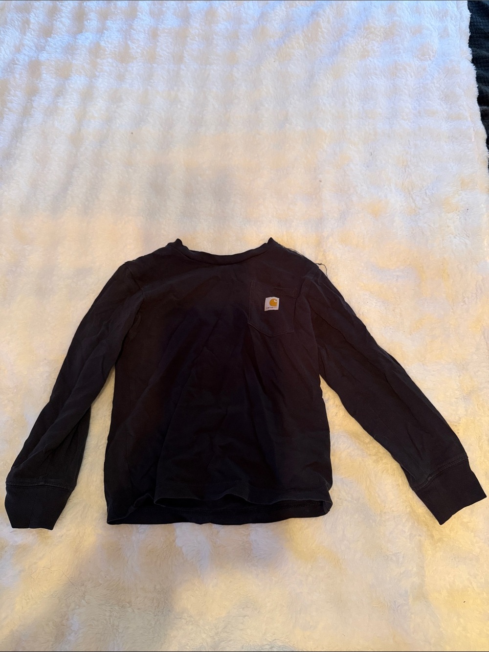 Carhartt Kids Black Long-Sleeve Pocket Shirt